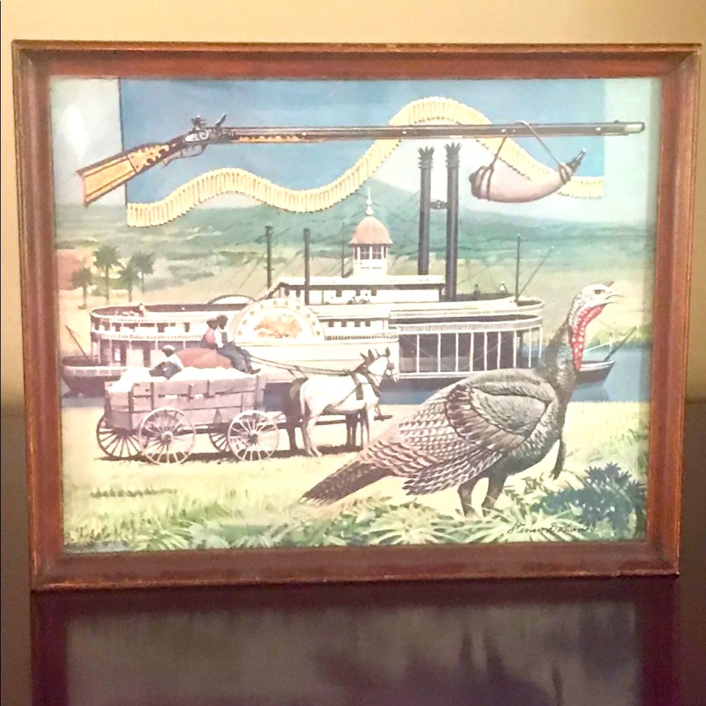 Stevan Dohanos (1907 - 1994) Signed Print Mississippi Riverboat size 8 by 10